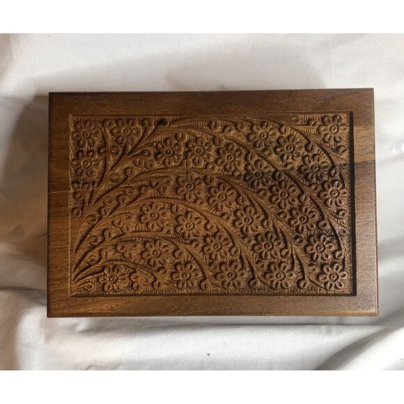 Wooden Urn Box for Human Ashes Cremation 6.5"x9" Urn Box Decorative Urn Pet - Picture 1 of 7